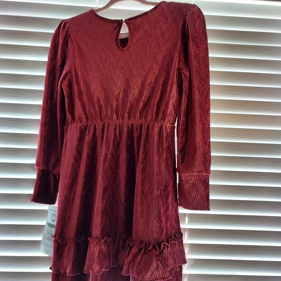 Nwt girls burgundy dress - Picture 5 of 9